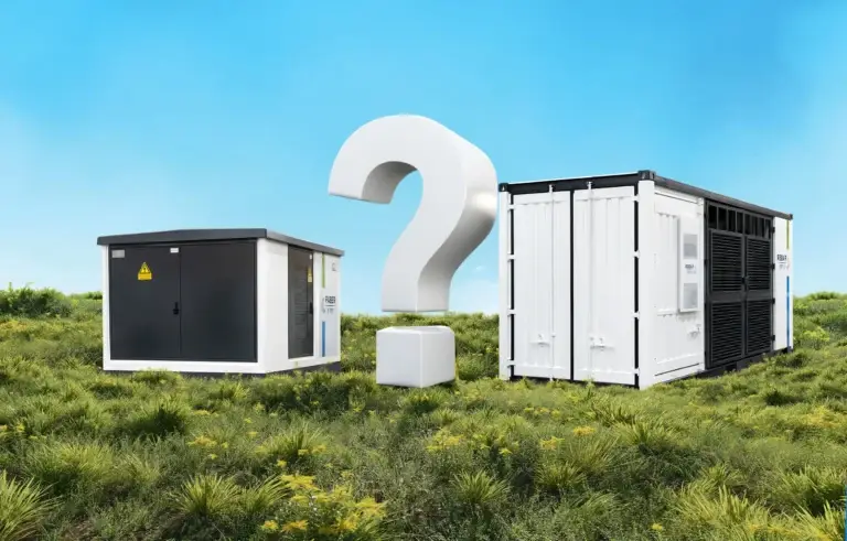 Trafostation auswählen, Verschiedene Trafostationen von Faber E-Tec für Solarparks, E-Mobilität und industrielle Anwendungen