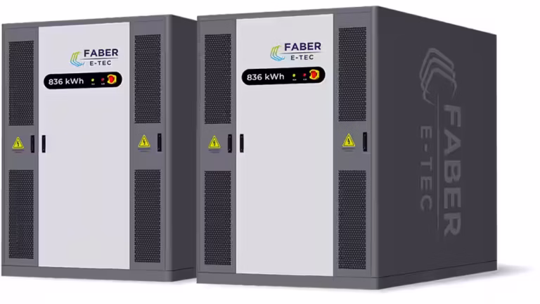 BESS Cube XL von Faber E-Tec (836 kWh) – Batteriespeichersystem für Solarparks