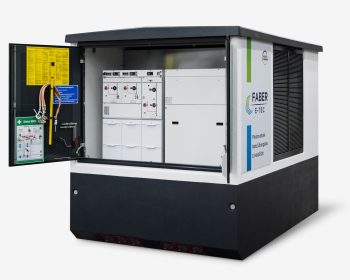 Mittelspannungsseite 45 Grad Sicht Schatten Faber E-Tec Kompaktstation v2
