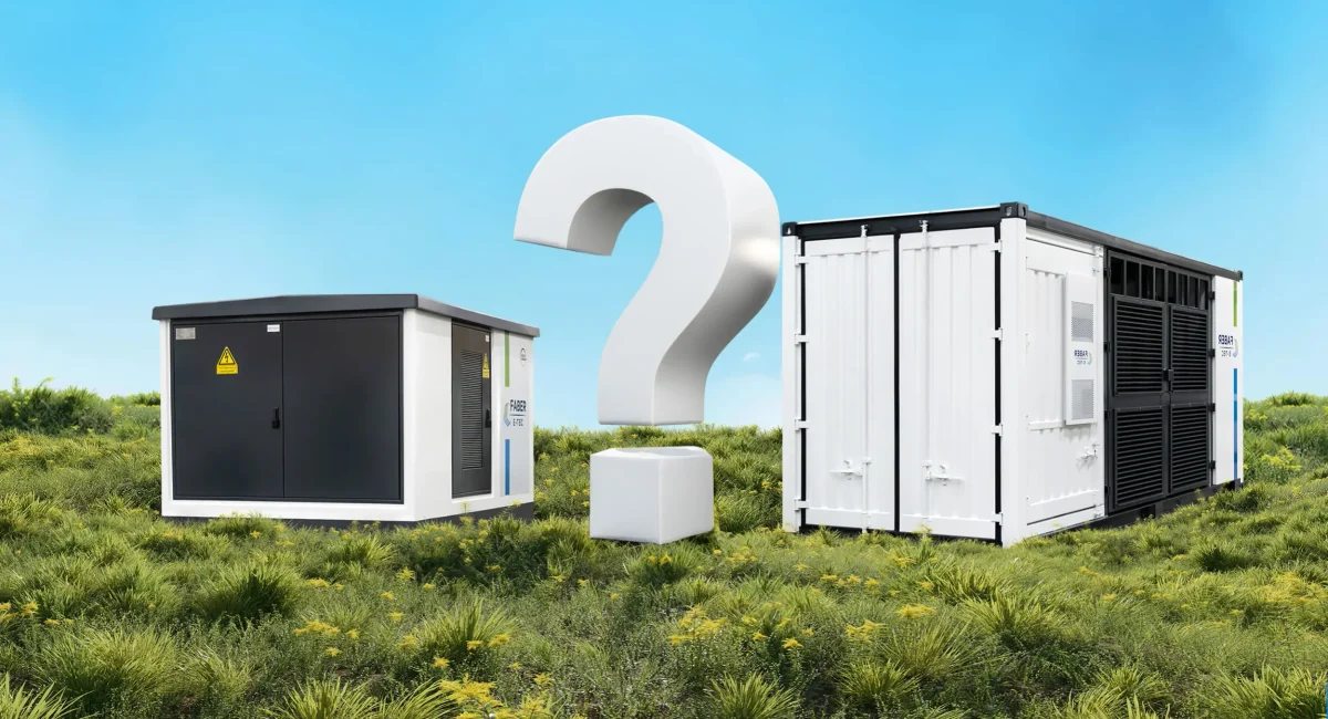 Trafostation auswählen, Verschiedene Trafostationen von Faber E-Tec für Solarparks, E-Mobilität und industrielle Anwendungen