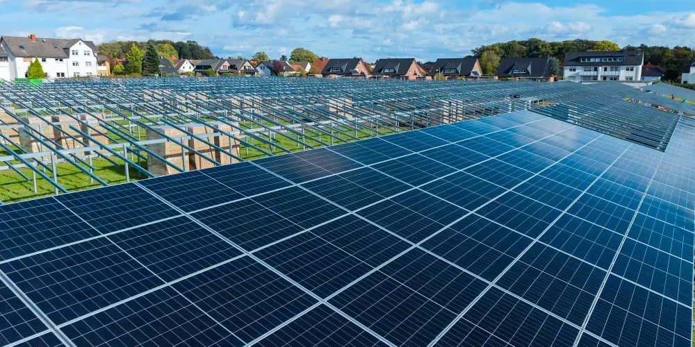 Großflächige PV-Anlage der Faber Energy Group in Rödinghausen