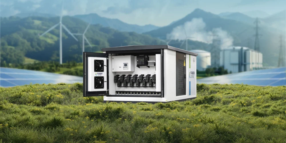 Solar park station for transformers and photovoltaics in solar parks - Faber E-Tec